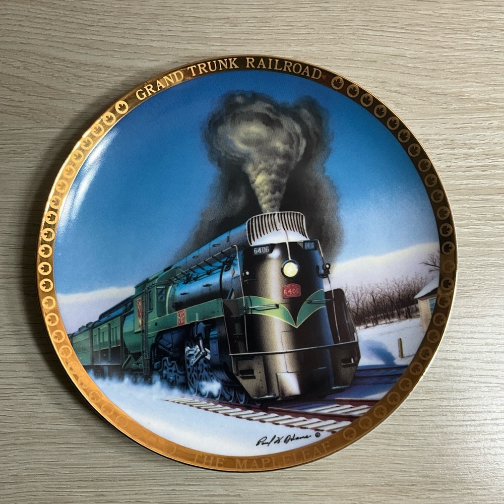 THE MAPLELEAF - GRAND TRUNK RAILROAD PLATE Limited Edition #209 Paul Adams